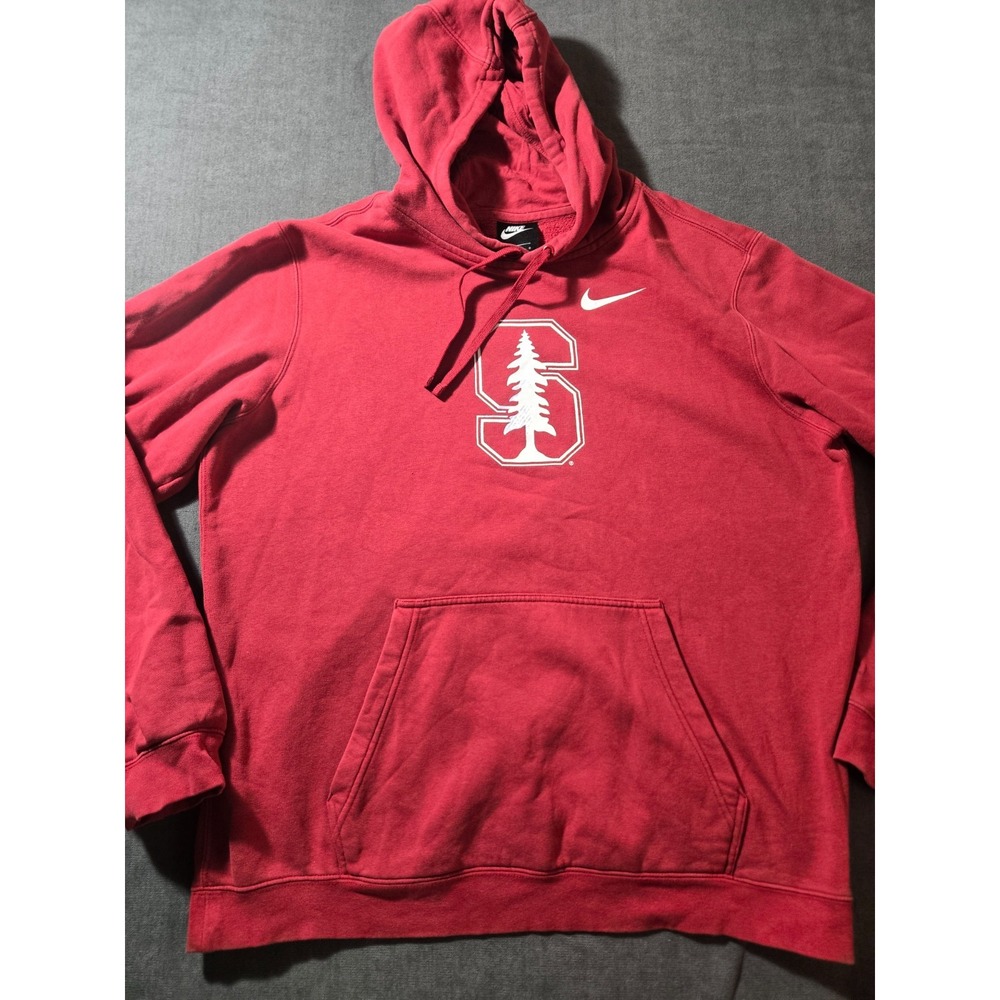 Nike Hoodie Mens Large Red Stanford Cardinals Therma Fit Activewear Pullover